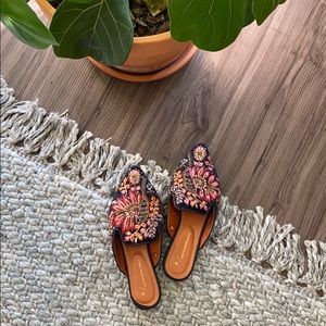 Anthropologie Embellished Slides